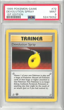 1999 Pokemon Base 1st Edition DEVOLUTION SPRAY #72/102💎 PSA 9 Mint - Image 1