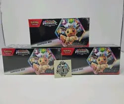 Pokemon TCG: Scarlet & Violet Prismatic Evolutions Surprise Box Lot Of 3 Sealed! - Image 1