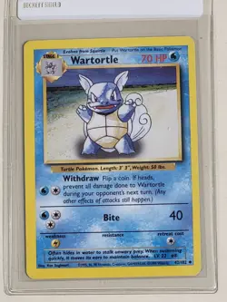 1999 Pokemon Wartortle Evolution Box ERROR Base Set 42/102 MISPRINT MP-LP - Image 1