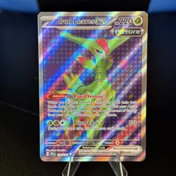 Pokemon Temporal Forces Iron Leaves EX Ultra Rare Full Art 186 #186/162 - Image 1