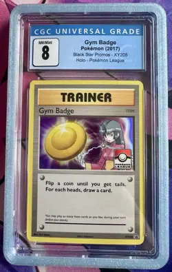2016 Pokemon Gym Badge (Sabrina) Holo League Promo # XY208 Cgc 8 - Image 1