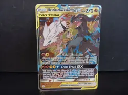 Pokemon Sun & Moon Cosmic Eclipse Reshiram & Zekrom GX 157/236 2019 LP - Image 1