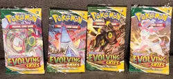Pokemon TCG Evolving Skies Booster Pack Art Set - Sealed Lot of 4 Packs - Image 1