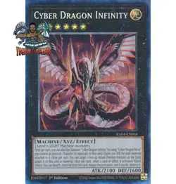 Yugioh! 1x Cyber Dragon Infinity RA04-EN068 Collector's Rare 1st Ed NM - Image 1
