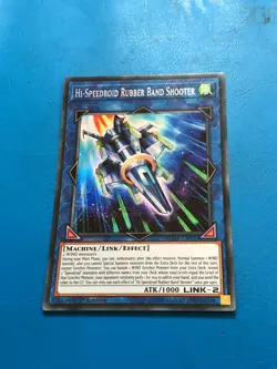 YUGIOH Secret Rare Hi-Speedroid Rubber Band Shooter BLHR-EN050 1st Edition - Image 1