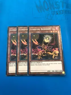 3x Secret Rare Lonefire Blossom RA01-EN002 1st Edition - Image 1