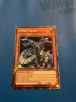 YUGIOH Platinum Secret Rare Cyber Valley RA03-EN192 1st Edition - Image 1
