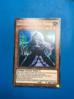 YUGIOH Secret Rare Ghost Belle & Haunted Mansion MP22-EN258 1st Edition - Image 1