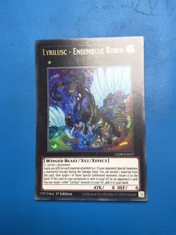 YUGIOH Ultra Rare Lyrilusc - Ensemblue Robin LED8-EN037 1st Edition - Image 1