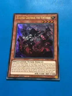 YUGIOH Ultra Rare Blazing Cartesia, The Virtuous BLTR-EN080 1st Edition - Image 1