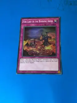 YUGIOH Super Rare Fire Lake Of The Burning Abyss NECH-EN086 Mixed Editions - Image 1