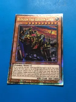 YUGIOH Quarter Century Rare Eldlich The Golden Lord RA01-EN019 1st Ed ALT ART - Image 1