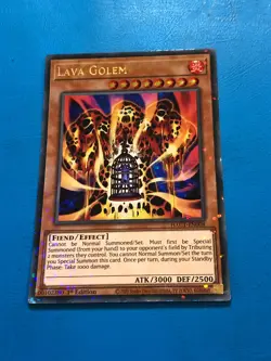 YUGIOH Duel Terminal Ultra Rare Lava Golem HAC1-EN008 1st Edition - Image 1