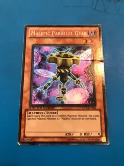 YUGIOH Secret Rare Malefic Parallel Gear YMP1-EN003 PLAYED - Image 1