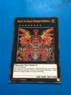 YUGIOH Ultra Rare Hieratic Sun Dragon Overlord Of Heliopolis GFTP-EN052 1st Ed - Image 1