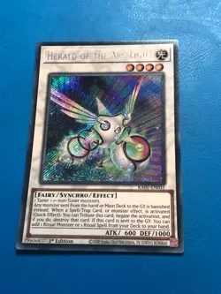YUGIOH Secret Rare Herald Of The Arc Light RA01-EN031 1st Edition - Image 1