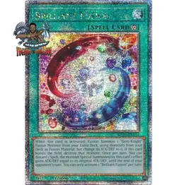 Yugioh! 1x Brilliant Fusion RA04-EN254 Quarter Century Secret Rare 1st Ed NM - Image 1