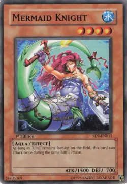 Yugioh Mermaid Knight SD4-EN011 Common 1st Edition LP - Image 1