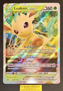 POKEMON LEAFEON VSTAR SWSH195 PROMO JUMBO CARD ENGLISH NEAR MINT - Image 1