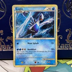 LUGIA Black Star Promo Series POKEMON Holo 2010 Trading Card HGSS02 MP + - Image 1
