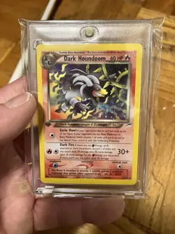 Pokemon Dark Houndoom Holo Rare Card 7/105 Neo Destiny First Edition - Image 1