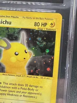 CGC 8 Raichu 2003 Skyridge H25/H32 Holo Pokemon Card Swirl - Image 2