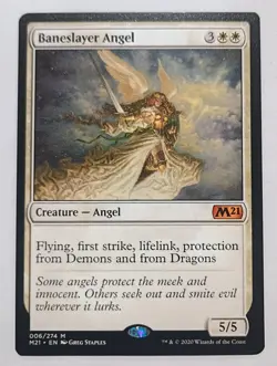 MTG 1x Baneslayer Angel Core Set 2021 M21 Magic the Gathering Card x1 NM - Image 1