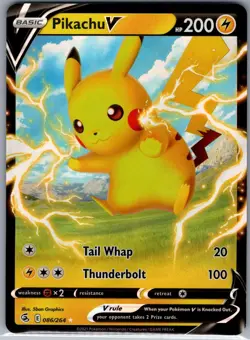 Pikachu V 086/264 SWSH08: Fusion Strike - Pokemon Card - NM - Image 1