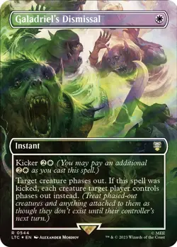 1x FOIL Galadriel's Dismissal (Borderless) - Commander: The Lord of the Rings NM - Image 1