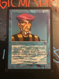 Signed Beta Prodigal Sorcerer MtG Magic Vintage Legacy EDH magicmisprints - Image 1
