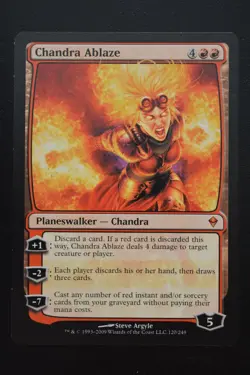 Magic The Gathering MTG CHANDRA ABLAZE Zendikar LP Lightly Played - Image 1
