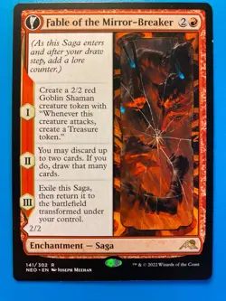 MTG 1x Fable of the Mirror-Breaker # 141 Kamigawa: Neon Dynasty Magic the x1 NM - Image 1