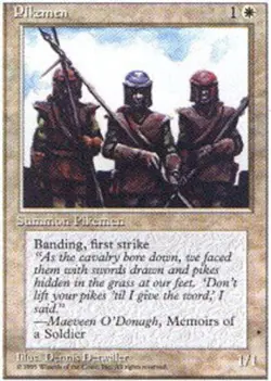 4x FBB Korean Pikemen ~ Heavily Played 4th Edition Fourth Foreign 4 x4 Playset B - Image 1