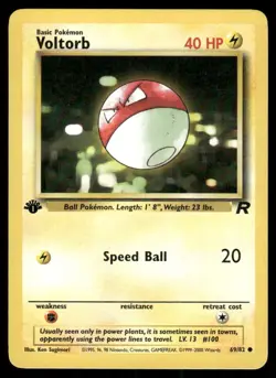 Pokemon Tcg Team Rocket 1st Edition Voltorb 69/82 NM WOTC - Image 1