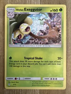 Pokemon TCG Alolan Exeggutor Mcdonalds Promos 2/12 Holo Promo NM - Image 1