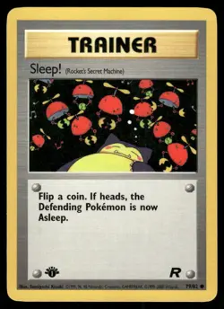 Pokemon Tcg Sleep! Rocket's Secret Machine 79/82 Team Rocket 1st edition WOTC NM - Image 1