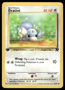 Pokemon Tcg Team Rocket 1st Edition Dratini 53/82 NM WOTC - Image 1