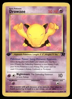 Pokemon Tcg Drowzee Team Rocket 1st edition WOTC 54/82 NM - Image 1