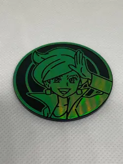 Professor Juniper Coin - Jumbo Green Metallic - Official Pokemon TCG - Image 1