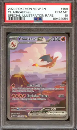 PSA 10 CHARIZAR EX SPECIAL ILLUSTRATION RARE 151 MEW EN 199/165 2023 POKEMON TCG - Image 1