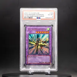 Gaia the Dragon Champion Ultra Rare Name Error #125 | 2002 Yu-Gi-Oh! LOB | PSA 6 - Image 1