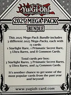 Yugioh 2025 Mega-Pack Bundle Tuck Box 3-Packs Sealed 15 FOIL PER BOX - Image 3