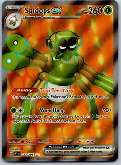 Spidops Ex - 223/198 - Pokemon Scarlet & Violet Base Full Art Card NM - Image 1