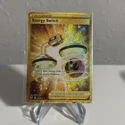 Energy Switch 212/195 Gold Secret Rare Holo Card Silver Tempest NM/M Pokemon TCG - Image 1