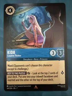 Disney Lorcana Kida Creative Thinker 164/204 Archazia Island Rare Card Non-Foil - Image 1
