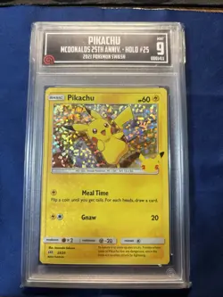 Pokemon TCG Pikachu 25th Anniversary McDonald's Promo Card 25/25 Holo TCCG 9 - Image 1