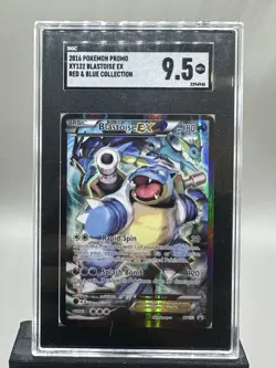 SGC 9.5 Blastoise EX 2016 Black Star Promos XY122 Pokemon Card - Image 1
