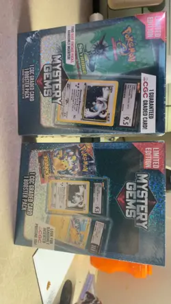 (LOT OF 2) 2025 Pokemon Mystery Gems 1 CGC Graded Card & 1 Booster Pack Each NEW - Image 1
