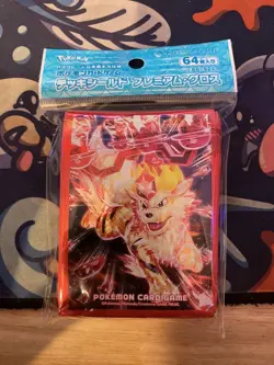 Pokemon Center Japan Scarlet & Violet Terastal Arcanine Card Sleeves 64 Count - Image 1