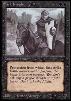 Black Knight - Light Play MTG Alpha - Image 1